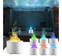 IGUGI 4 in 1 Diffusore di Oli Essenziali,Diffusore Profumo Ambiente con Proiettore LED 7 Colori,Ultrasuoni Diffusore di Aroma,Diffusore di Aromi,Umidificatore Ambiente,spegnimento automatico,200 ml