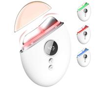 IGUGI Massaggiatore Viso Elettrico,Massaggiatore Viso Lifting Dispositivo di Bellezza Antirughe con Luce Rossa,Blu,Verde e Colorata con Vibrazione e Calore per Rassodare Il Viso Contro Le Rughe