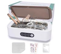 IGUGI Pulitore Ultrasuoni 49000HZ,Pulitore ad Ultrasuoni con 3 modalità di Tempo,650 ml,Ultrasonic Cleaner per Protesi,Bite,Allineatori,Ferule Dentali e Gioielli