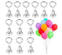 IGXX 12 Pesi per Palloncini, Supporto per Palloncini, Peso per Palloncini a Elio, Peso per Palloncini magnetici, Pesi per Palloncini riutilizzabili per Feste, Matrimoni, Compleanni, Natale(Argento)