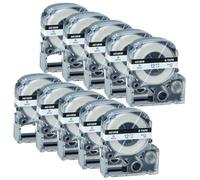IGZLLBYJ 10pk SS12KW Etichetta nastro 9/12/18/24mm compatibile con vari produttori di etichette tra cui LW-300 400 600 700 SS18KW SS9KW SS24KW LK-4WBN 4WBN(Black on white)