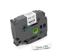 IGZLLBYJ 1pk 12mm etichetta nastro compatibile con PT etichetta Works con TZE TZE231 TZE-MQP35 TZE-MQ531 TZE-MQE31 TZE-MQF31 Modelli(TZe-231)