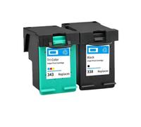 IGZLLBYJ Cartuccia a inchiostro magnetico da 2 pc compatibili con 338 343 per l'uso con Deskjet D4260 D4360 C4200 C4480 C4280 C4400 C4580 C4273