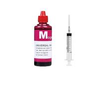 IGZLLBYJ Kit di inchiostro di ricarica universale da 100 ml compatibile con la stampante a getto d'inchiostro inchiostro a cartuccia CISS(1 Magenta)