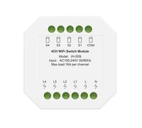 IH-S09 Tuya 4CH WiFi Module 16A AC100-240V Works Life for Alexa for with Voice Control