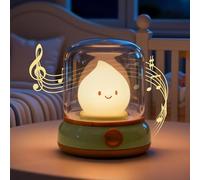 IHALO Carino Luce Notturna Alla Paraffina con Macchina Rumore Bianco, 5 Suoni Rilassanti, 2 modalità Luminosità Regolabile, Ricaricabile Luce Notturna Bambini e Adulti, Lampada da Comodino, Campeggio