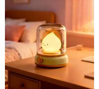 IHALO Luce Notturna Bambini, Lampada da Comodino Ricaricabile USB, Luce Notturna LED con Calda Dimmerabile Progressive, Modalità 2, Touch & Interruttore, Timer per Cameretta, Campeggio, Doccia, Regali