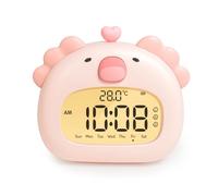 IHALO Sveglia Digitale Axolotl da Comodino con Luce Nuotturna, Display Sveglia Bambina a LED, Tre Allarmi, Modalità Weekend, Data, Ora, Temperatura, Ricaricabile, Decorazione per Cameretta Dei