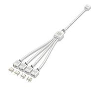 iHaospace Cavo splitter ARGB da 5 V a 3 poli, 1 su 4 ventole di alloggiamento a Y, cavo di prolunga a LED, cavo di prolunga ARGB, supporto LED Sync addressable RGB 5 V, 3 pin, 30 cm