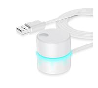 iHaospace Pulsante di Controllo del Volume USB, Controller Remoto Esterno per PC, Regolazione Compatibile Con Windows/Mac OS/Linux/Android (Bianco)