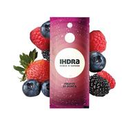 IHDRA - 100 Bustine Insaporitore Acqua Senza Zucchero - 100% Naturale, Senza Glutine, Con Estratti di Frutta e Piante, Bustina Da 1,6g x 0,5L, Insaporitore Acqua Gusto IRRESISTIBILE, Frutti Di Bosco