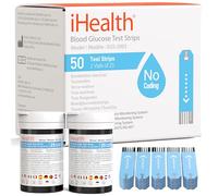 iHealth Strisce reattive per glicemia (50 conteggi), ammissibile per il rimborso FSA, misurazione di precisione dello zucchero per i diabetici, le strisce funzionano solo nei misuratori di glucosio