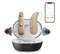 iHearUp Apparecchi acustici OTC con Bluetooth, apparecchi acustici ricaricabili per anziani con controllo APP-16 canali riduzione del rumore completamente nel canale, apparecchi acustici per uomini