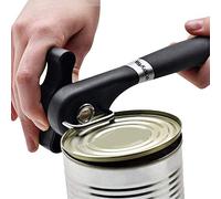 iheyfill Apriscatole manuale di sicurezza, design ergonomico antiscivolo con taglio laterale liscio senza tagli taglienti apriscatole, sollevatore del coperchio che non tocca il cibo