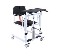 IHGVVING Sedia a rotelle sollevabile portatile 4 in 1 for pazienti, con sedile diviso a 180°, sedia comoda multifunzionale for pazienti domestici, dispositivo di trasferimento for anziani.(Black)