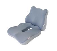 IHGVVING Set di cuscini e supporto lombare multifunzionali, cuscino for sedile da ufficio in memory foam, cuscino lombare for schienale auto, protegge la colonna vertebrale e allevia il dolore(Blue)