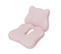 IHGVVING Set di cuscini e supporto lombare multifunzionali, cuscino for sedile da ufficio in memory foam, cuscino lombare for schienale auto, protegge la colonna vertebrale e allevia il dolore(Pink)