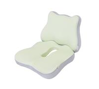 IHGVVING Set di cuscini e supporto lombare multifunzionali, cuscino for sedile da ufficio in memory foam, cuscino lombare for schienale auto, protegge la colonna vertebrale e allevia il dolore(Green)