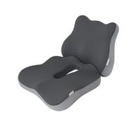IHGVVING Set di cuscini e supporto lombare multifunzionali, cuscino for sedile da ufficio in memory foam, cuscino lombare for schienale auto, protegge la colonna vertebrale e allevia il dolore(Gray)
