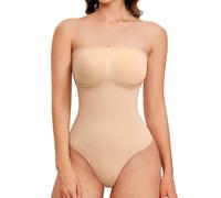 IHHCOXK Body senza spalline da donna senza cuciture per controllo della pancia modellante per il corpo - Body con cinturino rimovibile