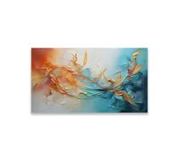 IHHGNB Grande arte murale, stampe di dipinti a olio colorati, poster, fiori astratti, paesaggio, quadri su tela, decorazioni murali per la casa, 50x100 cm (20x39 pollici) senza cornice