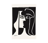 IHHGNB Pablo Picasso Arte Astratta Dipinti Poster e Stampe d'Arte da Parete Quadri Famosi in Bianco e Nero per Soggiorno 60x80cm (24x31in) Senza Cornice