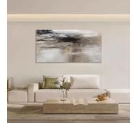 IHHGNB Quadro astratto grigio e marrone per decorazione murale, stampe minimaliste con texture per la decorazione della casa, poster su tela (30x60 cm (12x24 pollici)/senza cornice)