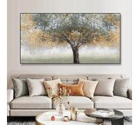 IHHGNB Stampa su tela di un dipinto di un albero con paesaggio astratto, poster da parete, opere d'arte per l'arredamento della camera da letto del bagno, 70x140 cm (28x55 pollici) senza cornice