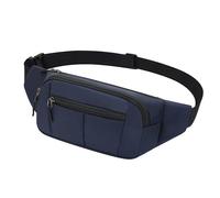 IHIGOGOFA Marsupio alla moda con cintura estesa di 30 cm, per cani, passeggiate, arrampicata, escursionismo, viaggi, ciclismo, ragazze, uomini, donne, Blu scuro #1, Taglia unica, Marsupio con cintura