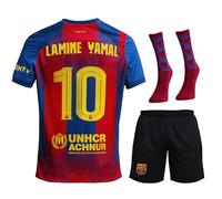 IHIMI Boriverae Lamine Yamal - Set da calcio per bambini 2026, con pantaloncini e calze, maglia per fan della casa, traspirante e ad asciugatura rapida (4-14 anni), Blu, 128