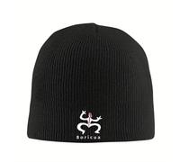 IHIUHGCN Cappello con Lettere Boricua a Maglia Calda e Resistente al Vento, Berretto neroe intersci per Uomini Donne