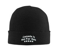 IHIUHGCN Il Canada Non è Adatto a Un affare con Berretto Nero con Lettere Azzurre Chiaro Cappello da Sci a Maglia Calda Resistente al Vento