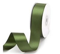 IHKFILAN Nastro in Raso Double Face 25 mm x 22,86 m Nastro in Poliestere Solido Bifacciale per Confezioni Regalo Feste Deco Capelli Trecce Fiocco Forniture per Artigianato Baby Shower,Muschio