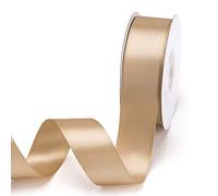 IHKFILAN Nastro in Raso Double Face 25 mm x 22,86 m Nastro in Poliestere Solido Bifacciale per Confezioni Regalo Feste Deco Capelli Trecce Fiocco Forniture per Artigianato Baby Shower,Abbronzatura