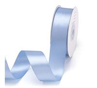 IHKFILAN Nastro in Raso Double Face 25 mm x 22,86 m Nastro in Poliestere Solido Bifacciale per Confezioni Regalo Feste Deco Capelli Trecce Fiocco Forniture per Artigianato Baby Shower,Uccello azzurro