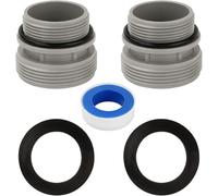 IHLOOTD Adattatore Tubo Piscina 2 Pezzi 4560 Connettore Raccordi per Pompa Piscina Attacchi Accessori Tubo Piscinas 40 Mm a 1 1/2 Pollici Compatibile con Pompe Filtro Intex e Coleman
