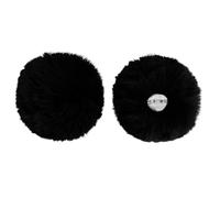 IHLOOTD Coda da Coniglio Costume, Simpatiche Palline di Peluche, Bunny Tail, Codas da Coniglietta, Accessori per Costumi da Coniglio, Adatti per Halloween, Pasqua, Cosplay (2, Noir, 10cm)