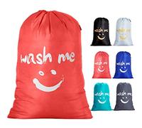 IHOMAGIC Borsa per la biancheria grande borsa per la biancheria pieghevole borsa per la conservazione lavabile con nylon corda leggera borsa portatile per indumenti sporchi coperta 100 l in camera da