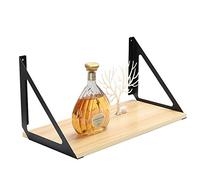 Ihomepark Staffe per Mensole, Staffe Mensole Angolari da Parete Scaffale, Supporto Pesanti Mensole in Metalllo per Scheda, Scaffale, Mensola/in 3 Misure/Nero/ 2Pezzi（30 * 30cm Carico Massimo 40kg）