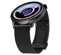iHoxstrapie 20mm 22mm Cinturino Compatibile con Amazfit Huawei Xiaomi Withings Polar Suunto Smart Watch, Sport Moda Leggero Traspirante Acciaio Cinturini di Ricambio Nero