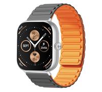 iHoxstrapie Cinturino Compatibile con Xiaomi Redmi Watch 5 Impermeabile Informale Magnetico Cinturino (grigio/Arancione)