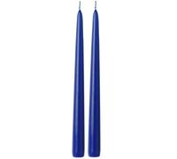 IHR - Coppia di Candele affusolate, 24 cm, Tinta Unita, Blue, 24cm x 2.1cm