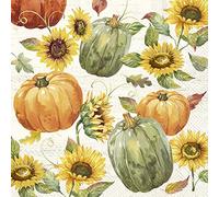 IHR Ideal Home Range - Tovaglioli di carta GLORY HARVEST Cream 20 tovaglioli da pranzo 33 cm x 33 cm