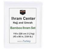Ihram da Uomo in BAMBÙ - Set di Asciugamani 2 Pezzi per Hajj e Umrah - Cotone Naturale Turco - Morbido, Ahram Ehram