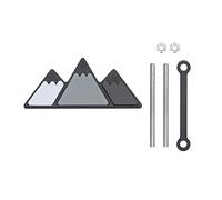 ihreesy Distintivo Griglia Anteriore Auto, Distintivo Della Griglia Emblema Sostituzione Dell'etichetta 3D Del Distintivo Della Montagna Innevata Decorativo Per Auto Compatibile Con 4runner,Grigio