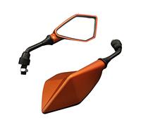 ihreesy Moto Specchio Retrovisore,1 coppia Specchi Universali Retrovisore per Moto 10mm Filettato Motociclo Specchio Posteriore Motociclo Laterali Specchi 7/8"22mm Manubrio Specchi Retrovisori,Arancia