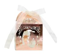 ihreesy Scatola Di Caramelle Matrimonio Scatola Di Carta Cioccolato Con Cavalla E Ragazza Carina Cava In Oro Riflettente, Oro Rosa