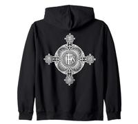 IHS Cattolico Vintage Quattro Vangeli di Matteo Marco Luca Felpa con Cappuccio