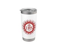 IHS SIMBOLO CRISTOGRAMMA MONOGRAMMA DI GESÙ CRISTO Bicchiere termico in acciaio inox doppia parete