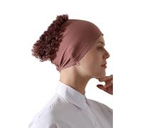 ihvan online Hijab, berretto da testa, volumizzante, antiscivolo, da donna, sottopeletta hijab con chiusura posteriore, Marrone chiaro, Taglia unica